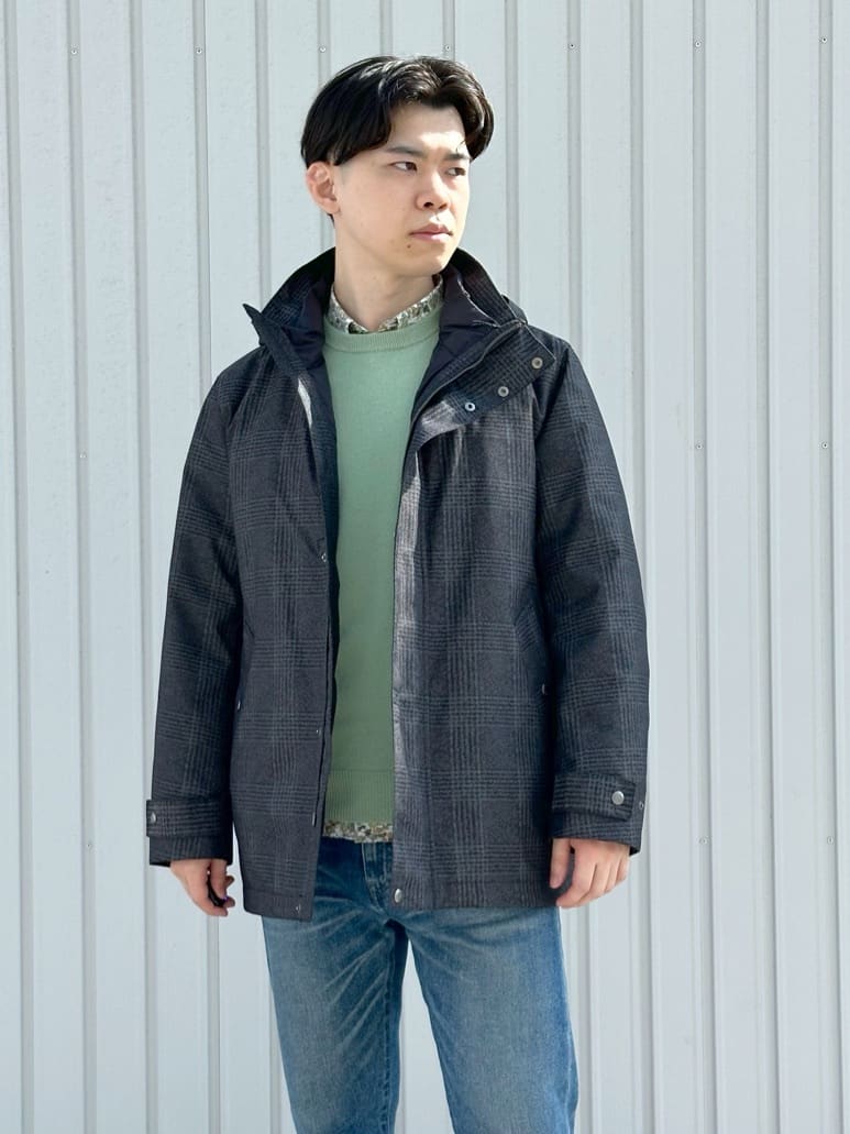 イッシーさんの「TAKEO KIKUCHI｜【3WAY】グレンチェック ダウンライナー ブルゾン」を使ったコーディネート
