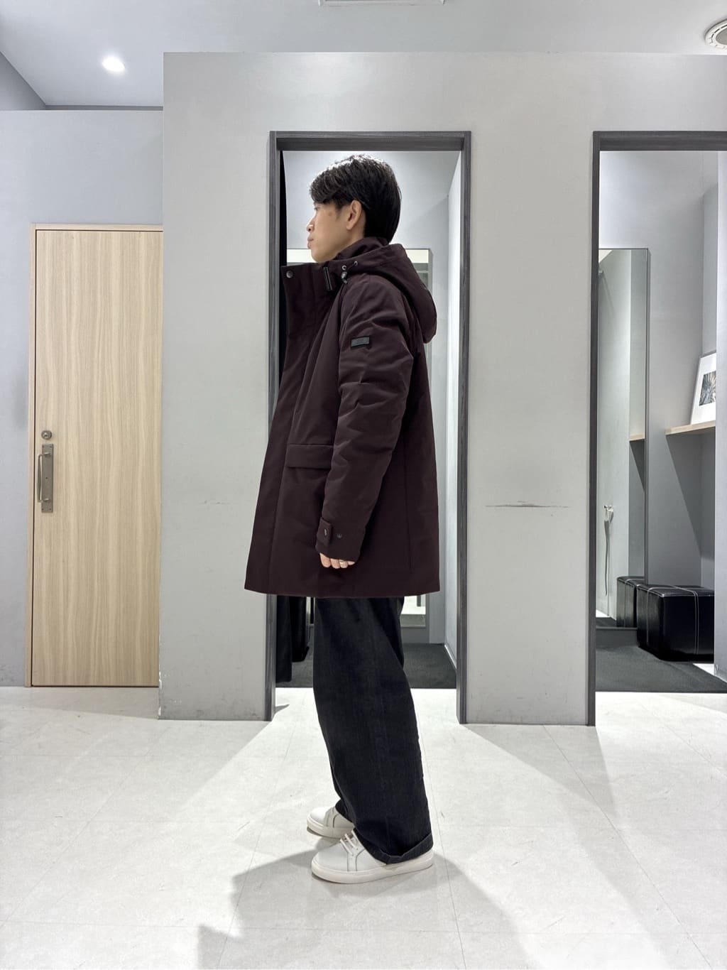わいずみさんの「TAKEO KIKUCHI｜【None Of Stress】ストレッチ ダウンブルゾン」を使ったコーディネート