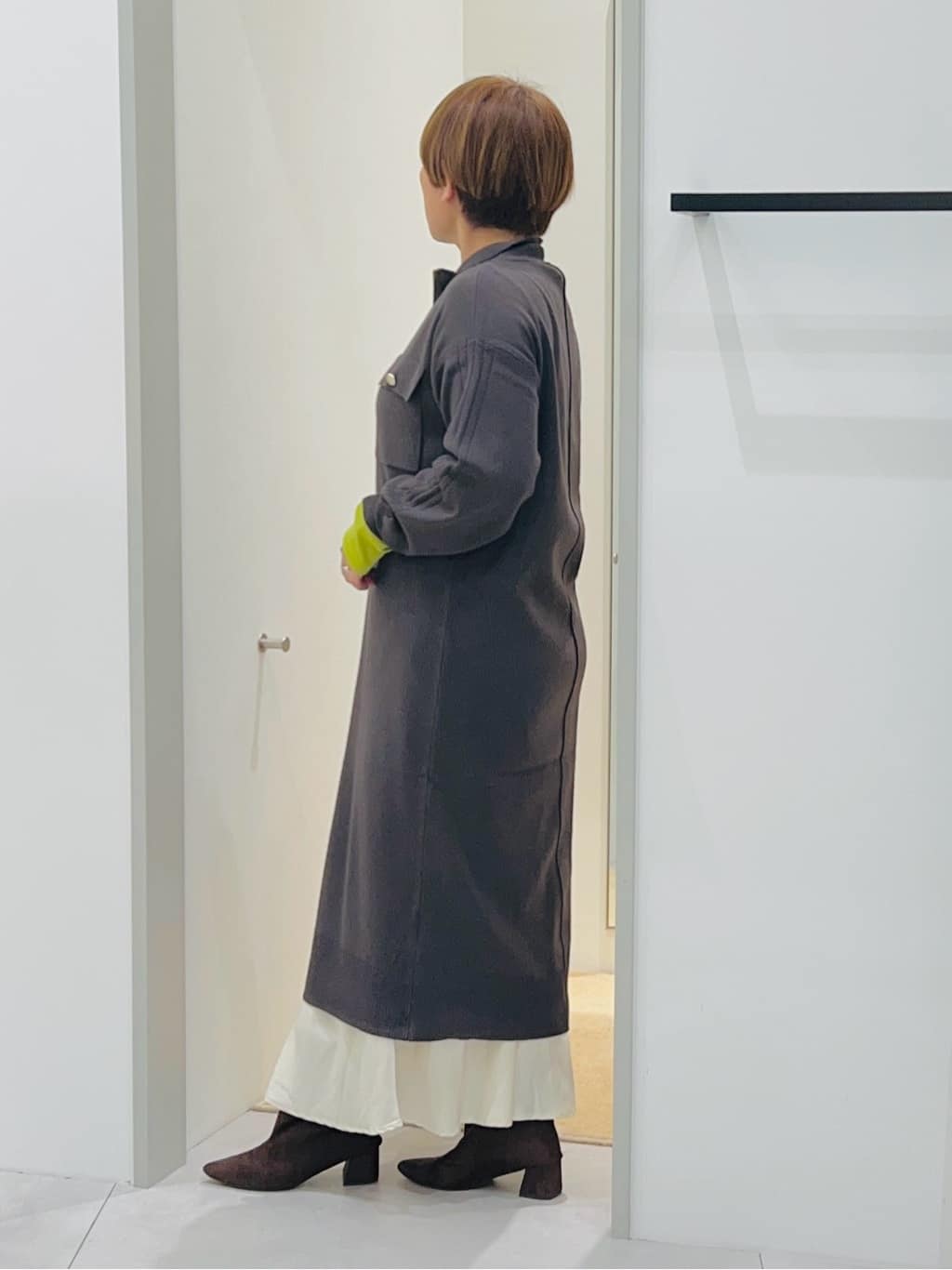 タナさんの「THE SHOP TK｜1枚でこなれ見え ハーフZIPワンピース【毛玉になりにくい/静電気防止/洗濯機OK】」を使ったコーディネート