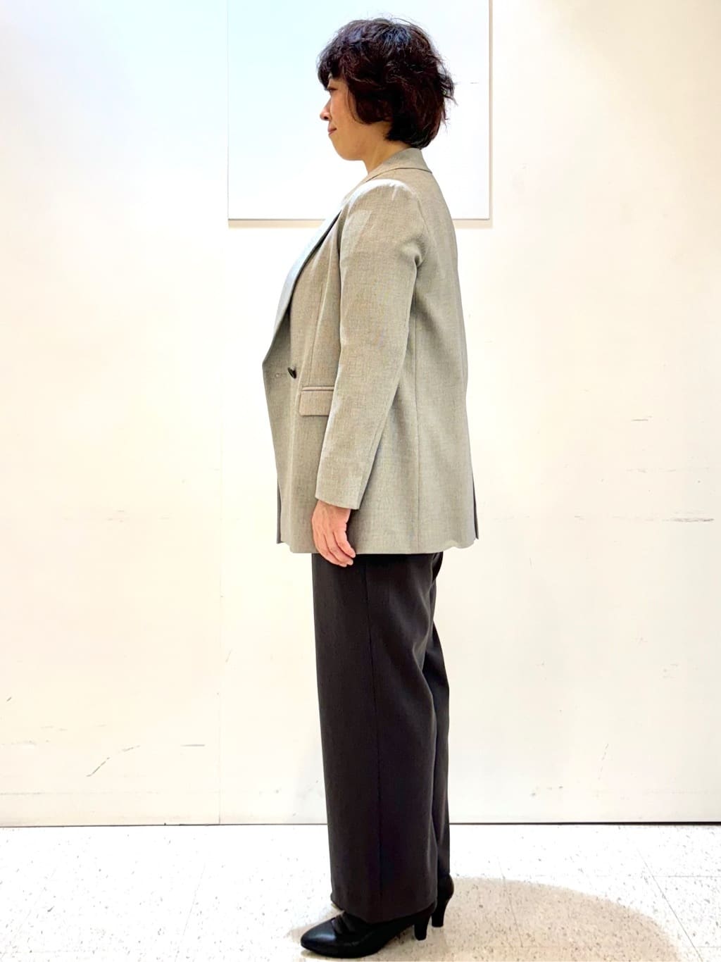 ヤスコさんの「Reflect｜【ウエスト総ゴム／セットアップ可】フルレングスストレートパンツ」を使ったコーディネート