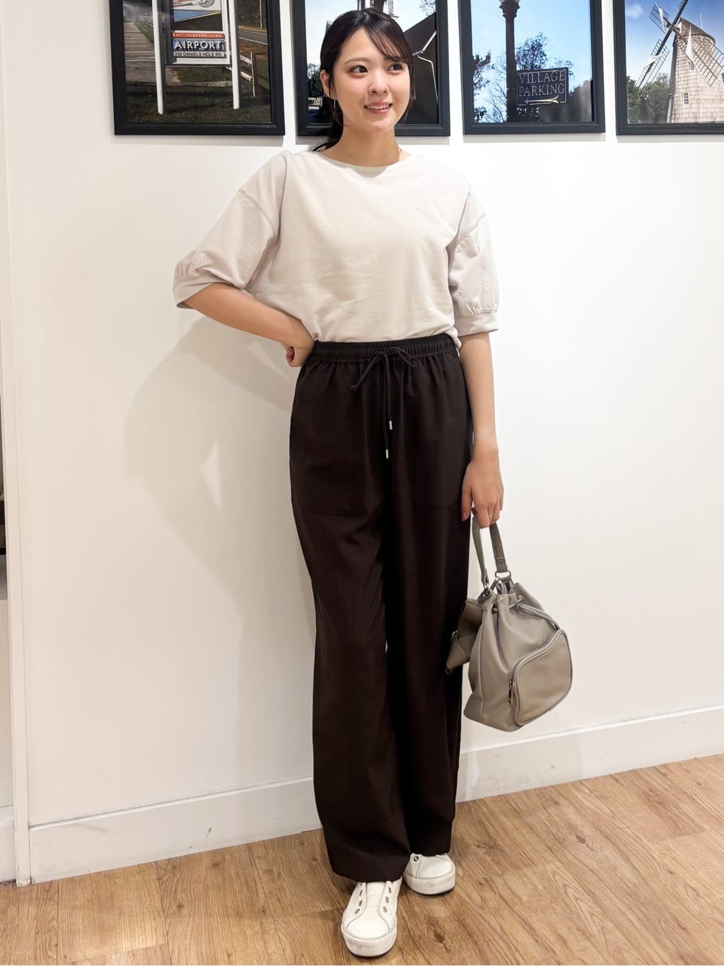 Ririkaさんの「Dessin｜【360度可愛い/前後2WAY/洗える】ライトコットンヘンリーカットソー」を使ったコーディネート
