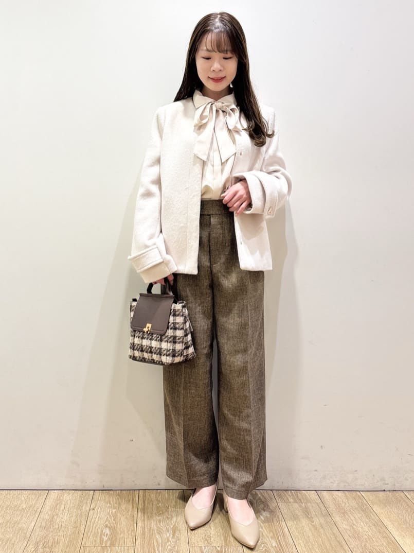 ayaさんの「index｜ノーカラーショートコート」を使ったコーディネート