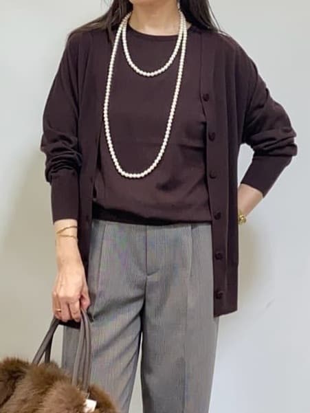 tomoさんの「UNTITLED｜【アンサンブル可/六分袖/洗える】ウールシルクニット」を使ったコーディネート