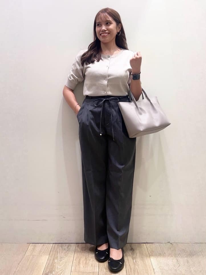 Ririさんの「index｜ストレッチ2タックワイドパンツ【洗濯機洗い可／接触冷感／吸水速乾】」を使ったコーディネート