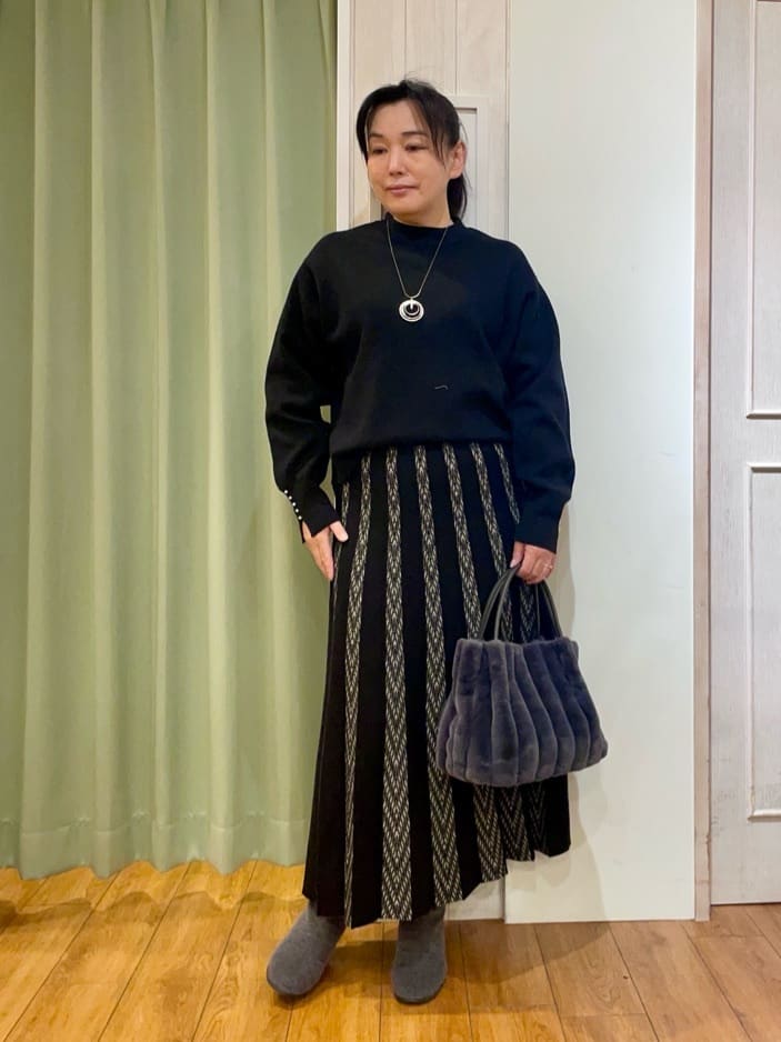 ke-yさんの「SHOO･LA･RUE｜起毛ニットブーツ」を使ったコーディネート