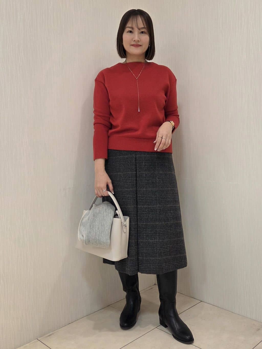 naokoさんの「UNTITLED｜【洗える】モックネックミラノリブニット」を使ったコーディネート