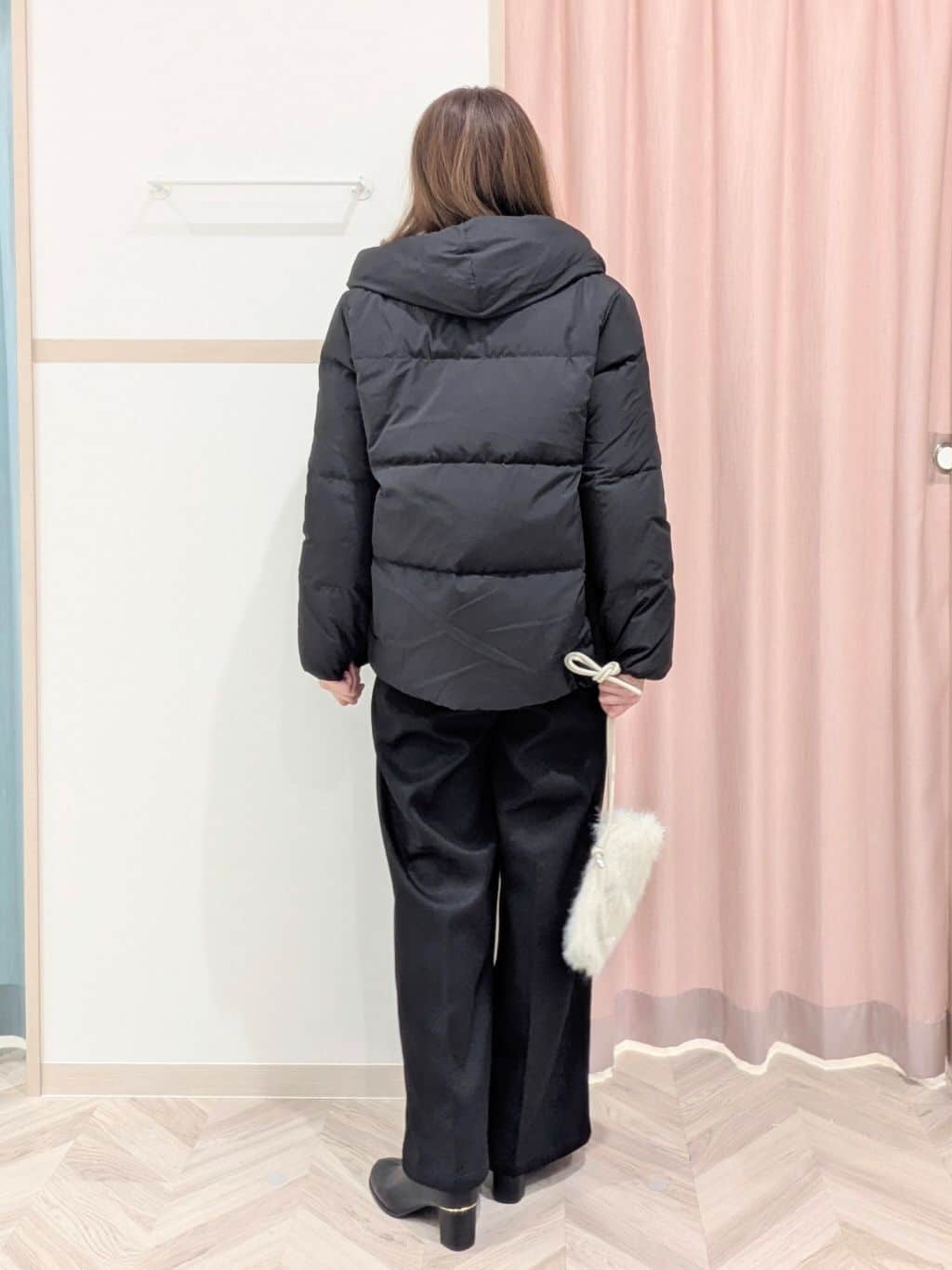 miyuさんの「SHOO･LA･RUE｜【撥水/洗える】ショートフーディーダウン」を使ったコーディネート