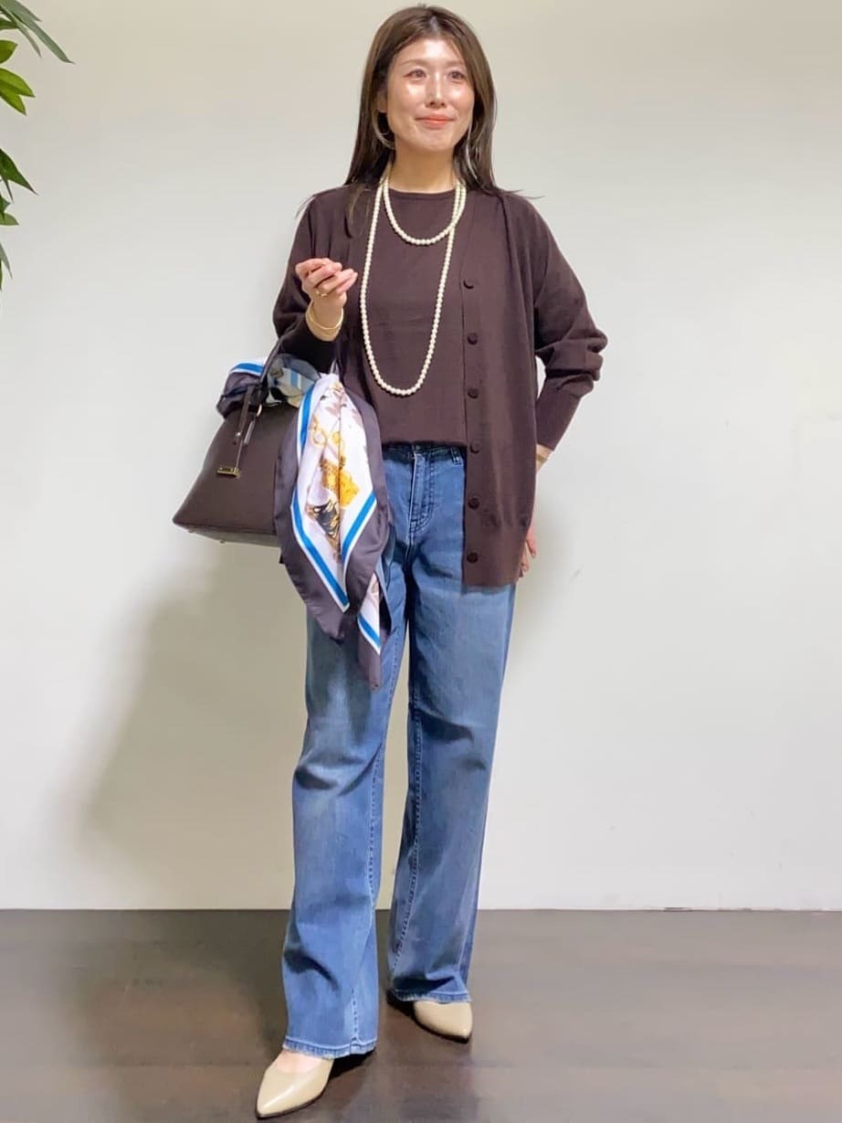 tomoさんの「UNTITLED｜【アンサンブル可/六分袖/洗える】ウールシルクニット」を使ったコーディネート