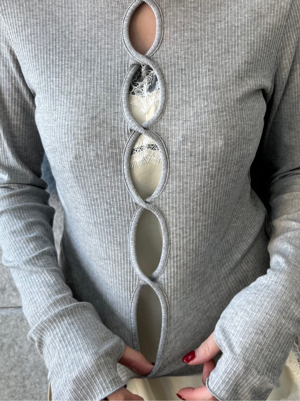 honoka Aさんの「CODE A｜twist sheer rib LS」を使ったコーディネート