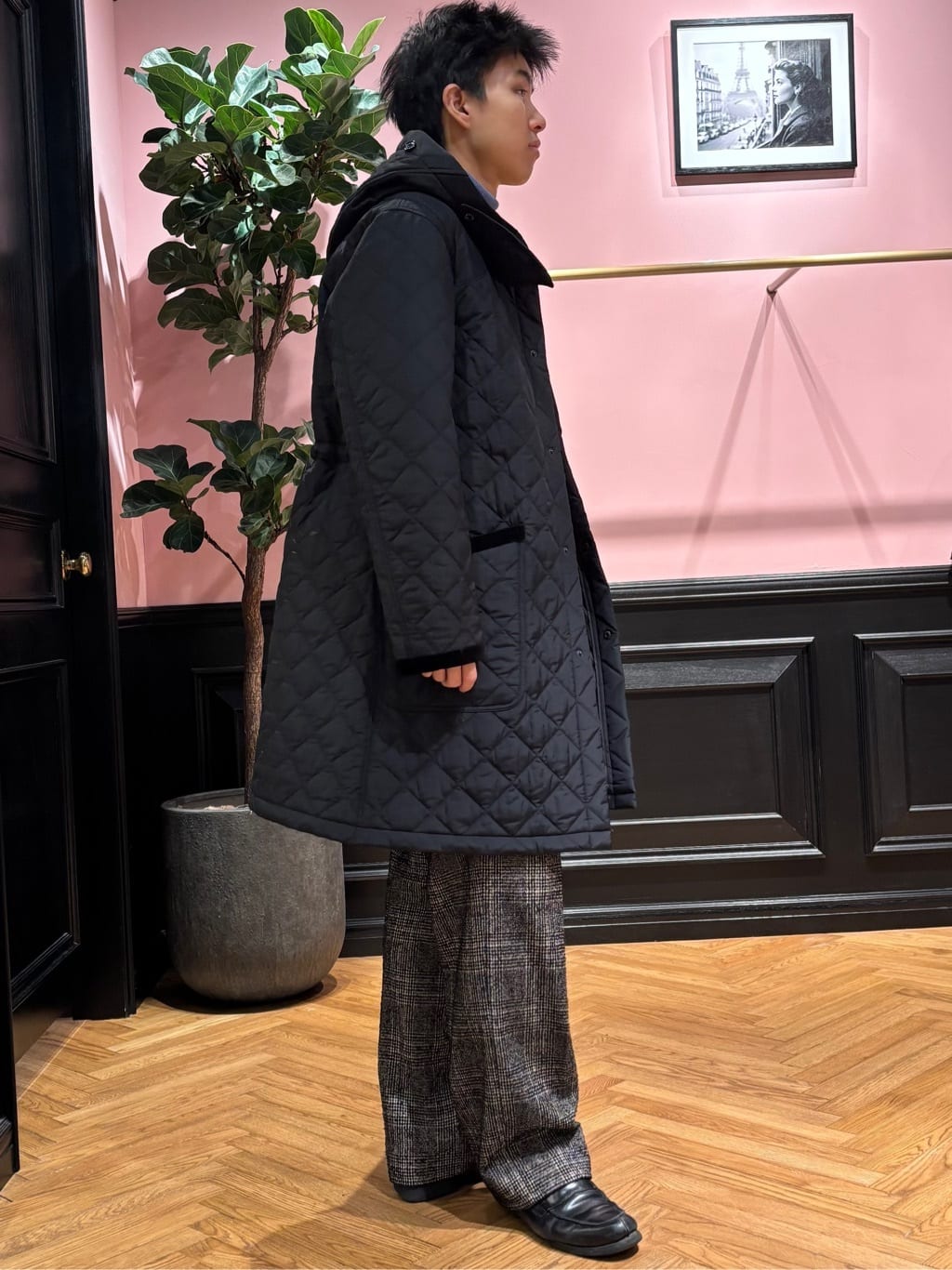manatoさんの「DRESSTERIOR｜◆カシミヤブレンドフードニット」を使ったコーディネート