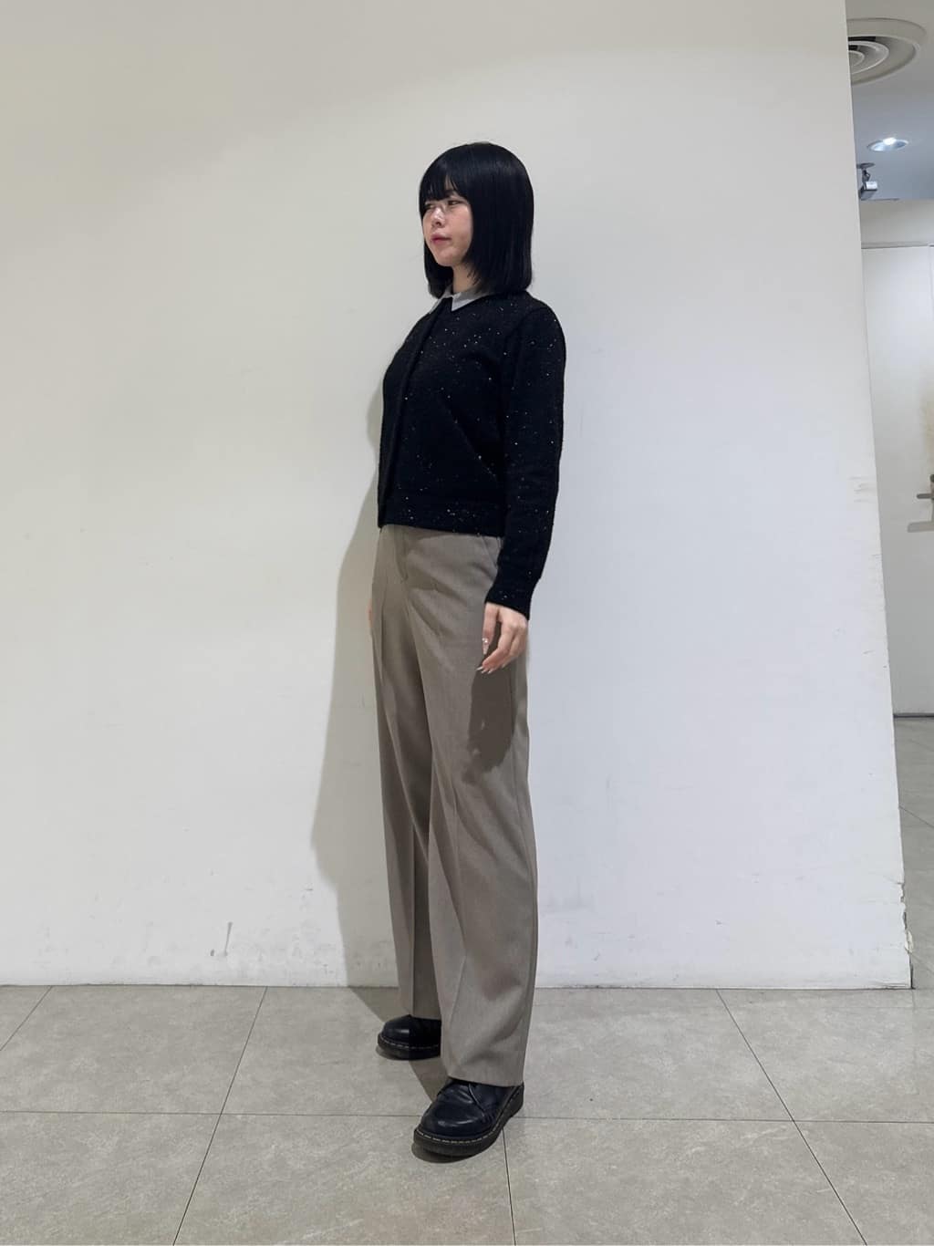 rinaさんの「INDIVI｜【トレンド】衿付きワイドリブニット」を使ったコーディネート