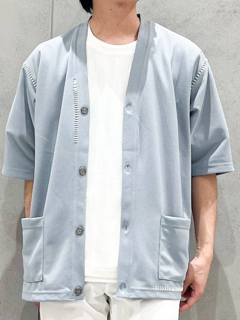 SHI-MAさんの「THE SHOP TK｜ツイルステッチ半袖カーディガン【洗濯機OK/接触冷感】」を使ったコーディネート