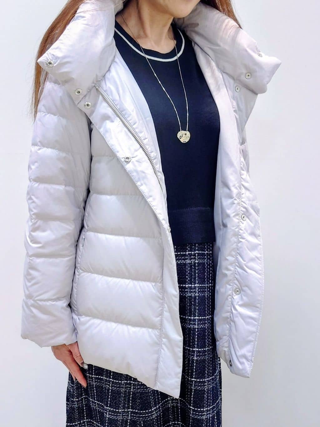 yoshiさんの「Reflect｜【SS-4Lサイズ】フーデッドミドルダウンコート」を使ったコーディネート