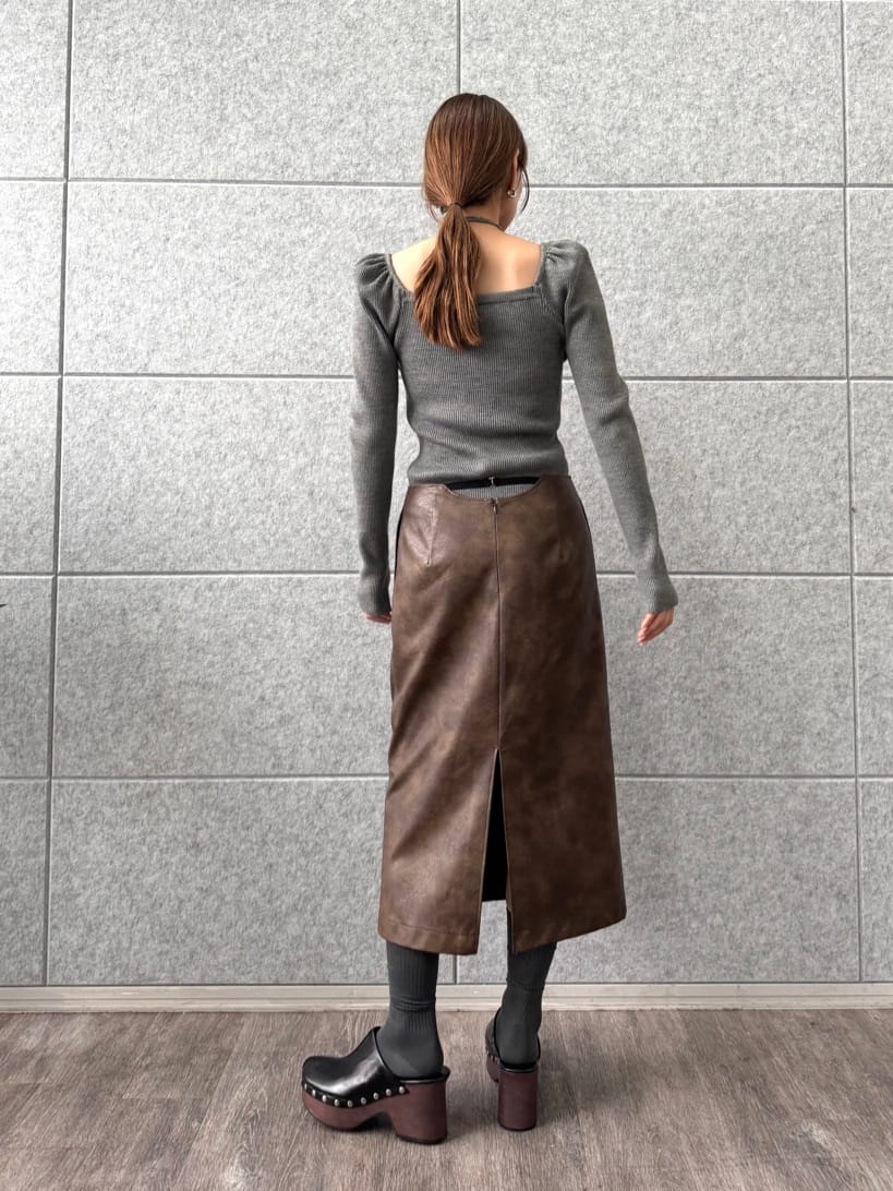 designer yukaさんの「CODE A｜femi gather rib knit」を使ったコーディネート