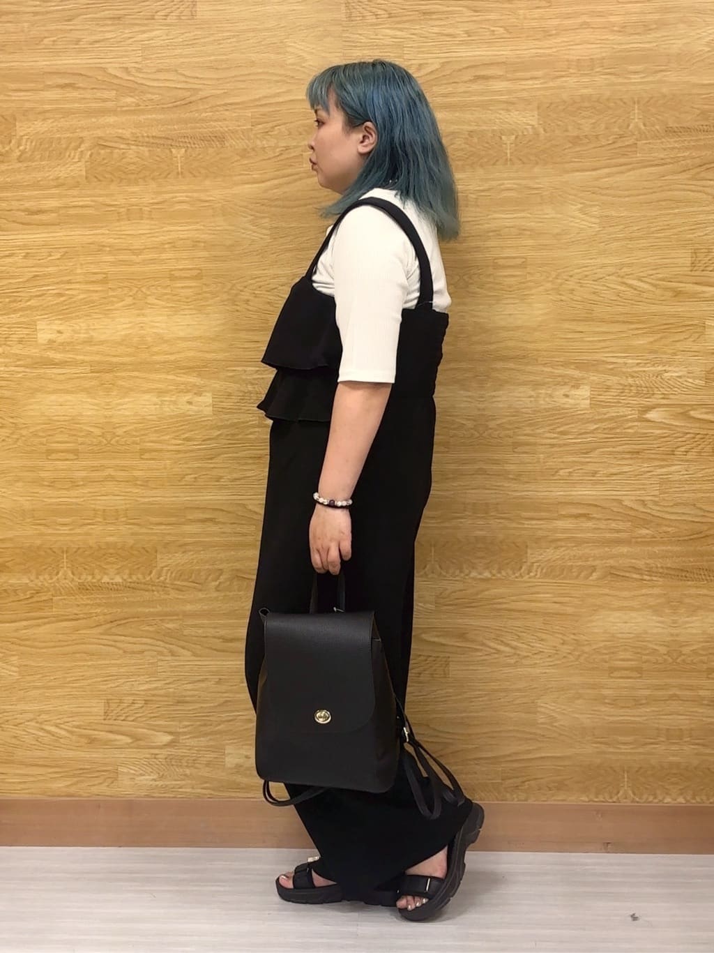 ぁむさんの「SHOO･LA･RUE｜【S-LL】女性らしさ漂うハートネック テレコ5分袖トップス」を使ったコーディネート