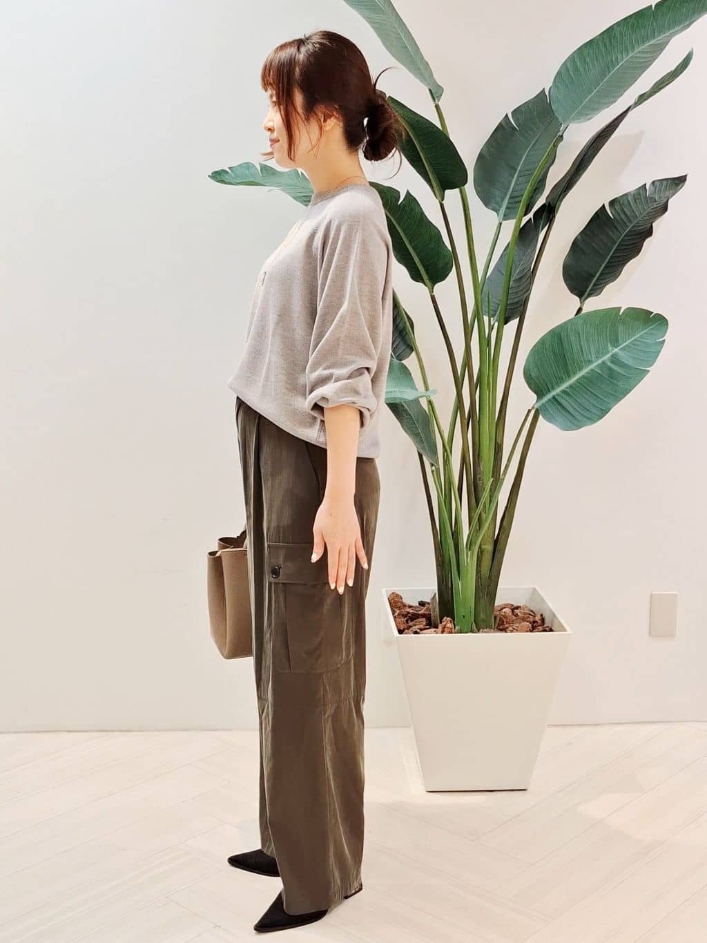 YuKaRiさんの「UNTITLED｜【8色展開／コンパクト丈】レーヨン混 コクーンニット」を使ったコーディネート