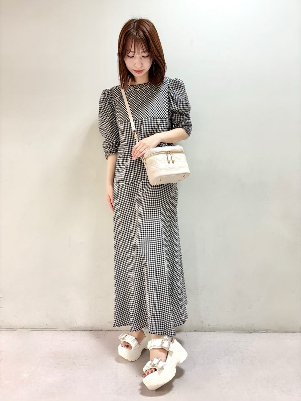 sakiさんの「ESPERANZA｜キルティングバニティ3WAYショルダー」を使ったコーディネート