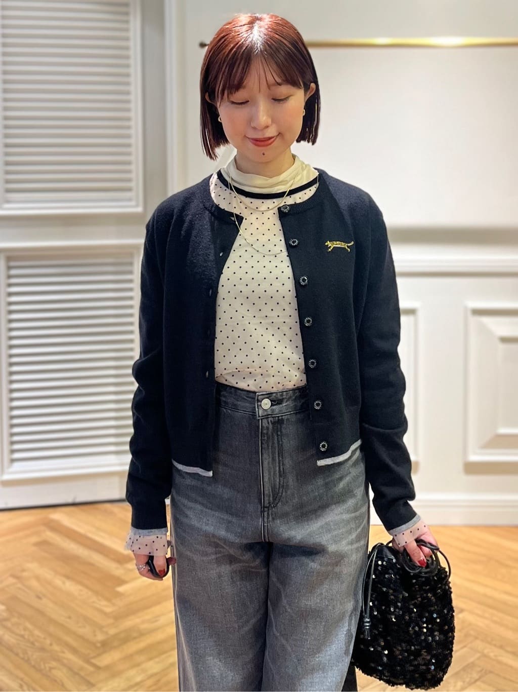つじ まこさんの「DRESSTERIOR｜【洗える/シアー素材】シアードットベルスリーブカットソー」を使ったコーディネート