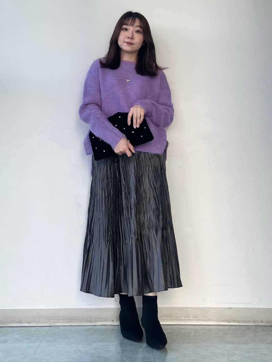 KAHOさんの「UNTITLED｜【ゆったり】アルパカ混シャギーニット」を使ったコーディネート