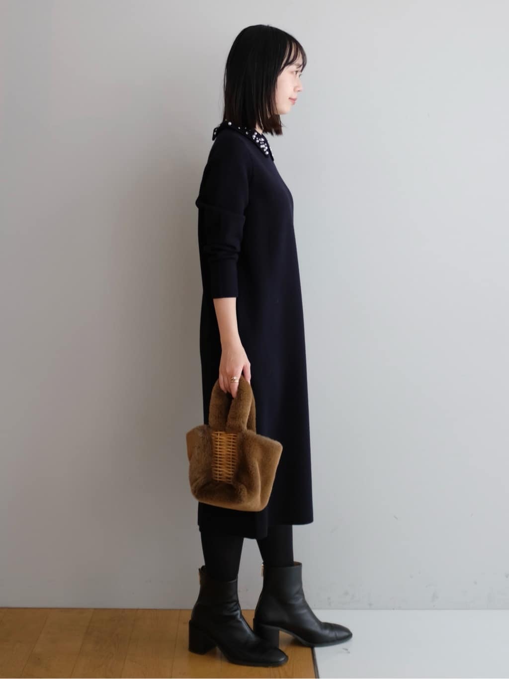 Kishimotoさんの「DRESSTERIOR｜◆ショートブーツ」を使ったコーディネート