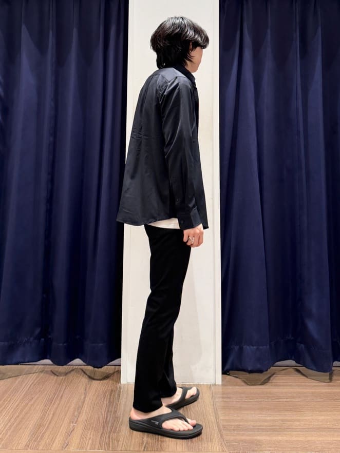 Tightさんの「THE SHOP TK｜スムースファイバー長袖シャツ 【吸水速乾/UVカット/軽量/イージーケア】」を使ったコーディネート
