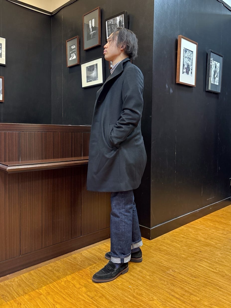 KEIさんの「TAKEO KIKUCHI｜【ウールカシミヤブレンド】ビーバー調 スタンドカラー コート」を使ったコーディネート