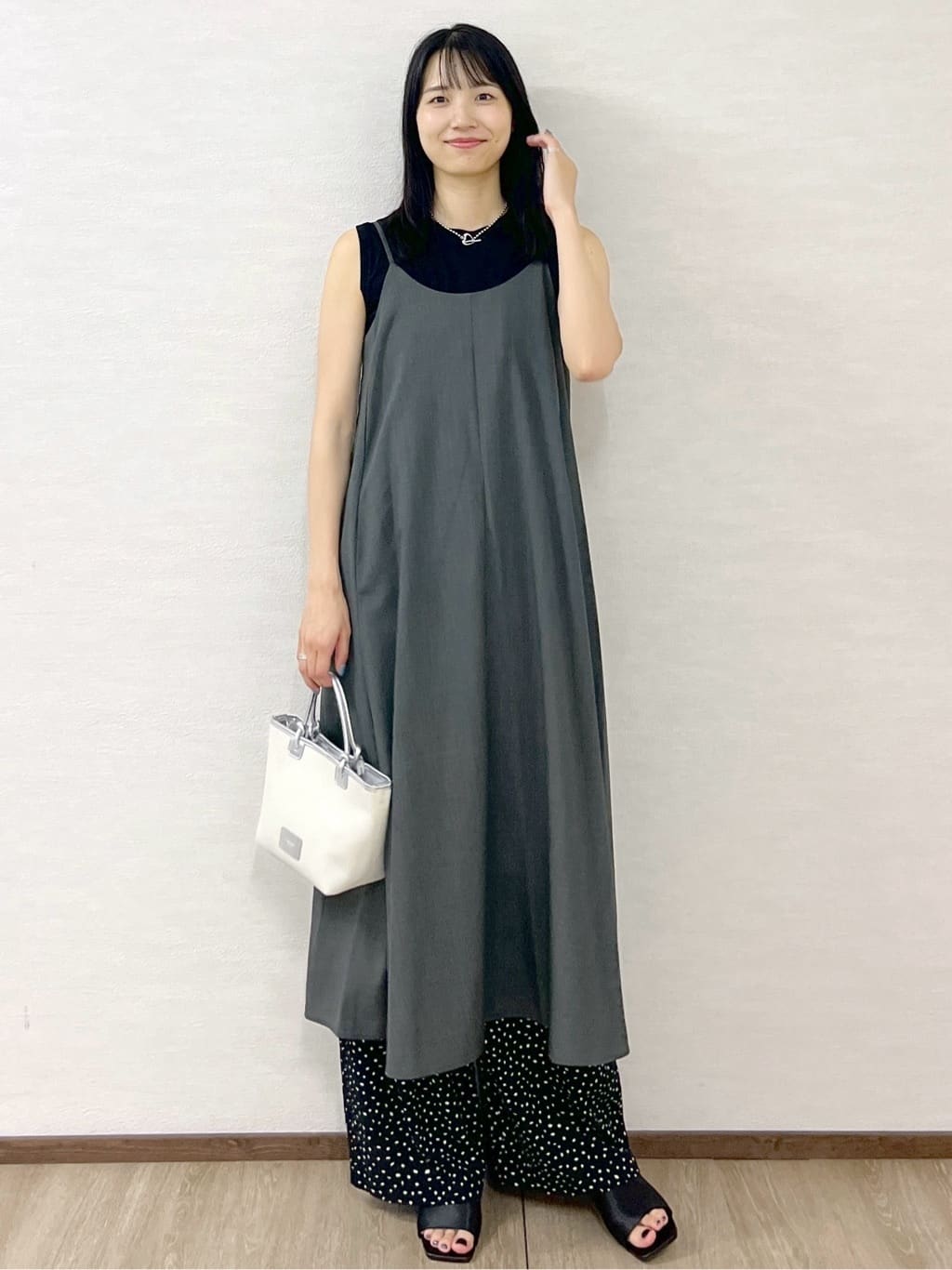 sachikoさんの「OPAQUE.CLIP｜幾何柄プリントイージーワイドパンツ／セットアップ対応【洗える】」を使ったコーディネート