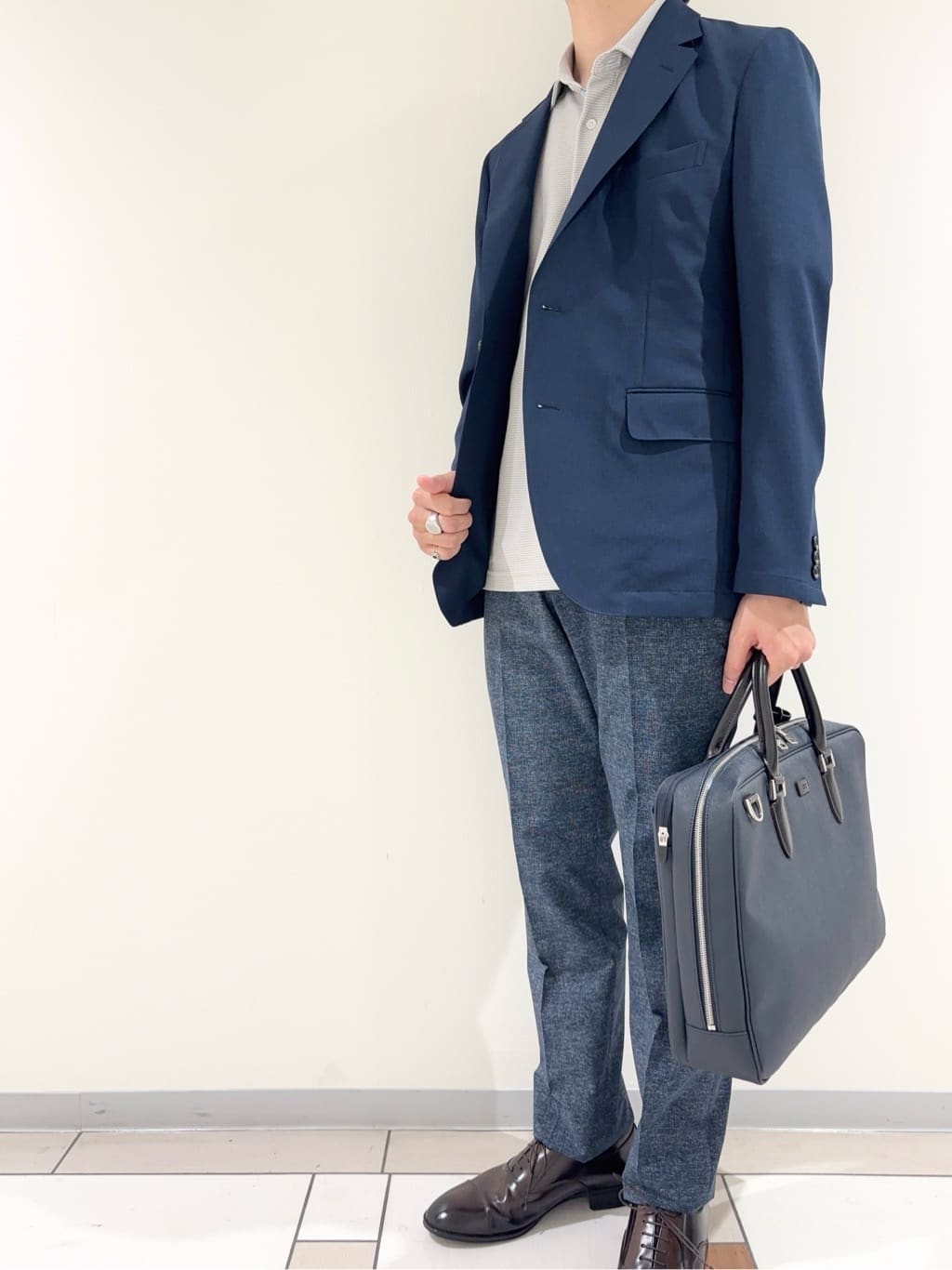 及川さんの「TAKEO KIKUCHI｜【COOL CITY WEAR】アーバンクール ジャケット /接触冷感・吸水速乾」を使ったコーディネート