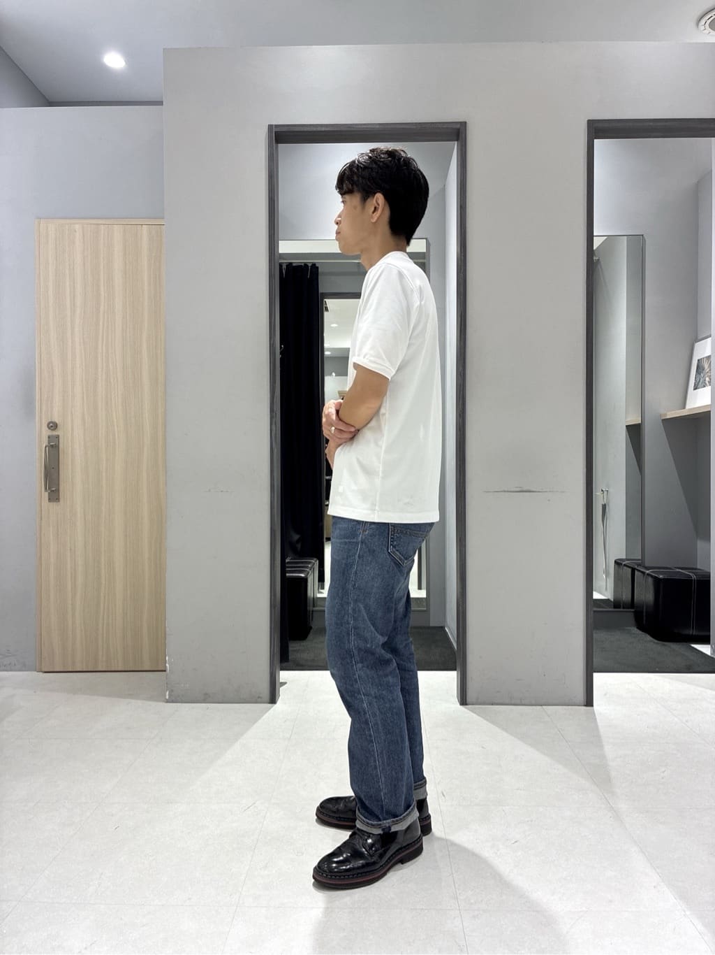 わいずみさんの「TAKEO KIKUCHI｜【None Of Stress】アクティブジャージ 千鳥 ジャケット」を使ったコーディネート