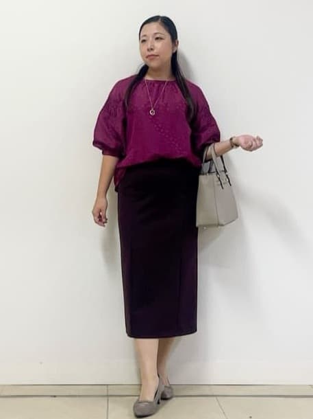 chisaさんの「Reflect｜【すっきり見え／ウエスト総ゴム】ジャージナロースカート」を使ったコーディネート