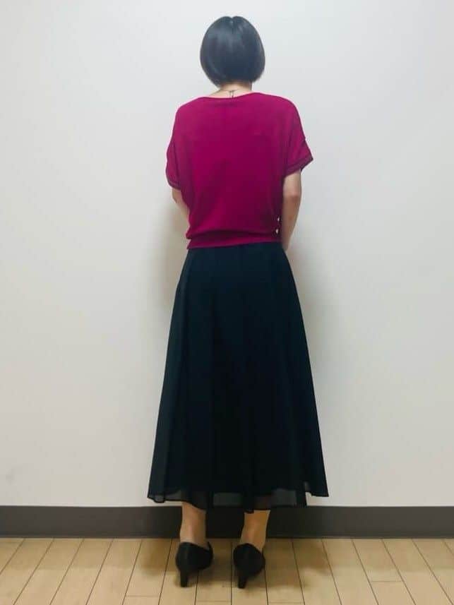 Riiさんの「Reflect｜【選べる7色◎／手洗い可／二の腕カバー】半袖ニット」を使ったコーディネート