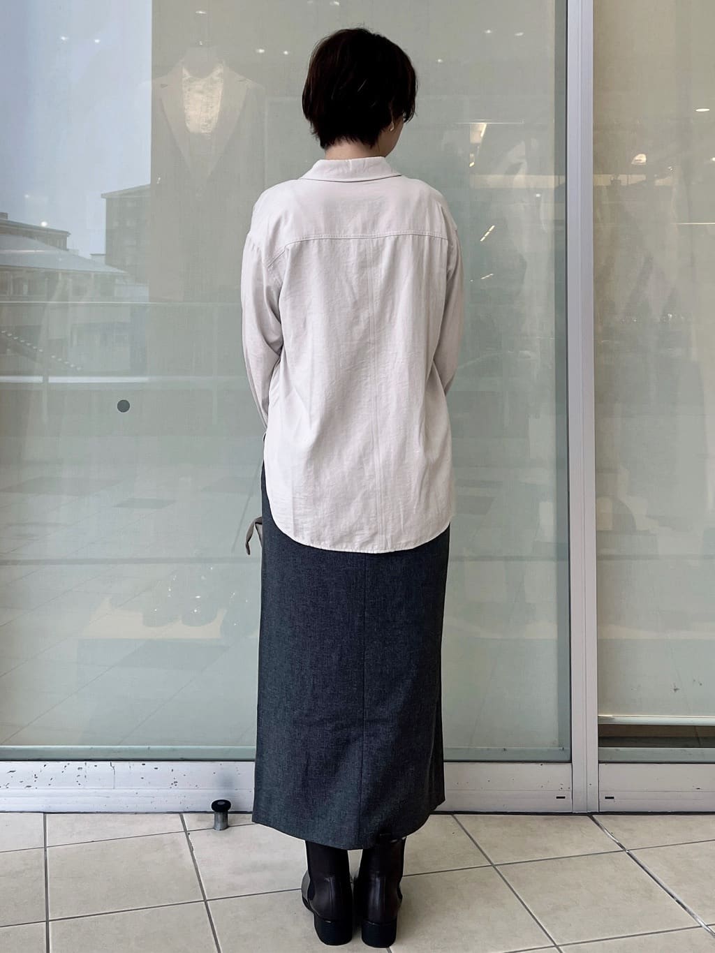 yo-koさんの「OPAQUE.CLIP｜スエードライクシャツ【洗濯機OK】」を使ったコーディネート