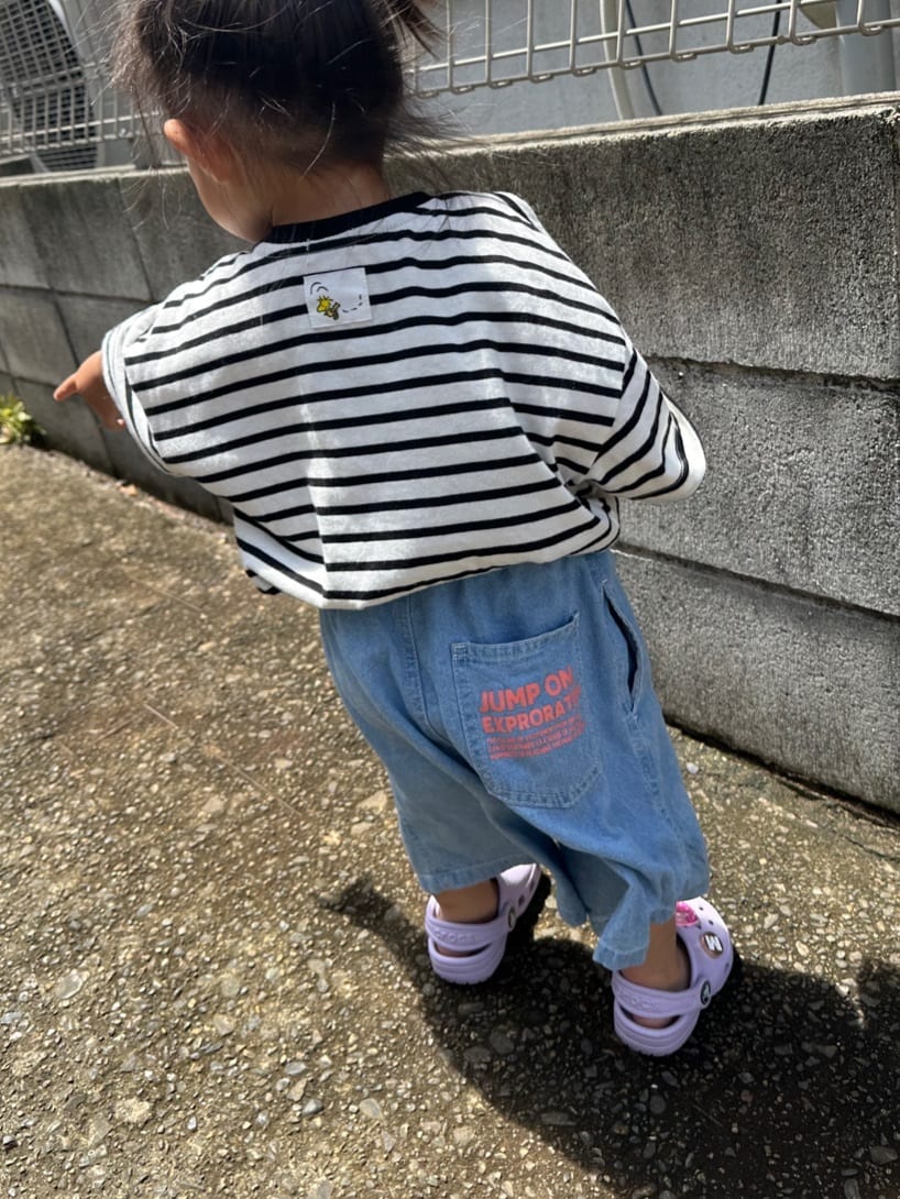 netさんの「SHOO･LA･RUE｜【PEANUTS】ボーダーTシャツ」を使ったコーディネート