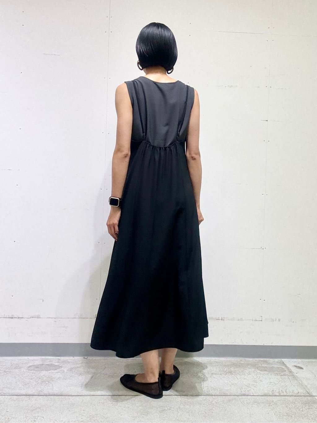naoさんの「INDIVI｜【UVケア】エアリージョーゼット キャミワンピース」を使ったコーディネート
