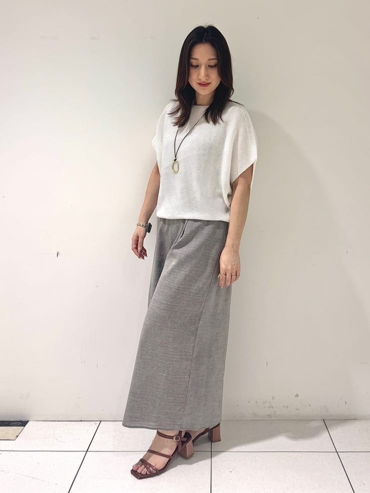 そんさんの「INDIVI｜【洗える／清涼感】コクーンシルエットニット」を使ったコーディネート