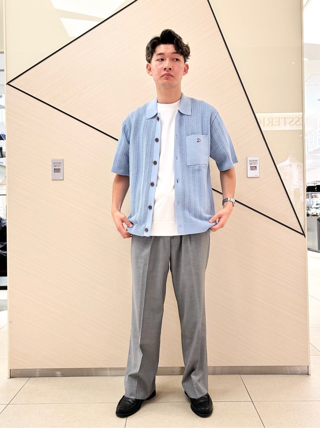 千葉亮太さんの「DRESSTERIOR｜オーガニックコットン キューバニットシャツ」を使ったコーディネート