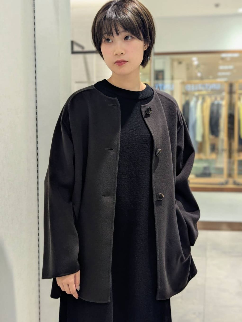 nonoさんの「UNTITLED｜【ロング丈/ゆったりシルエット】テントライン ニットワンピース」を使ったコーディネート