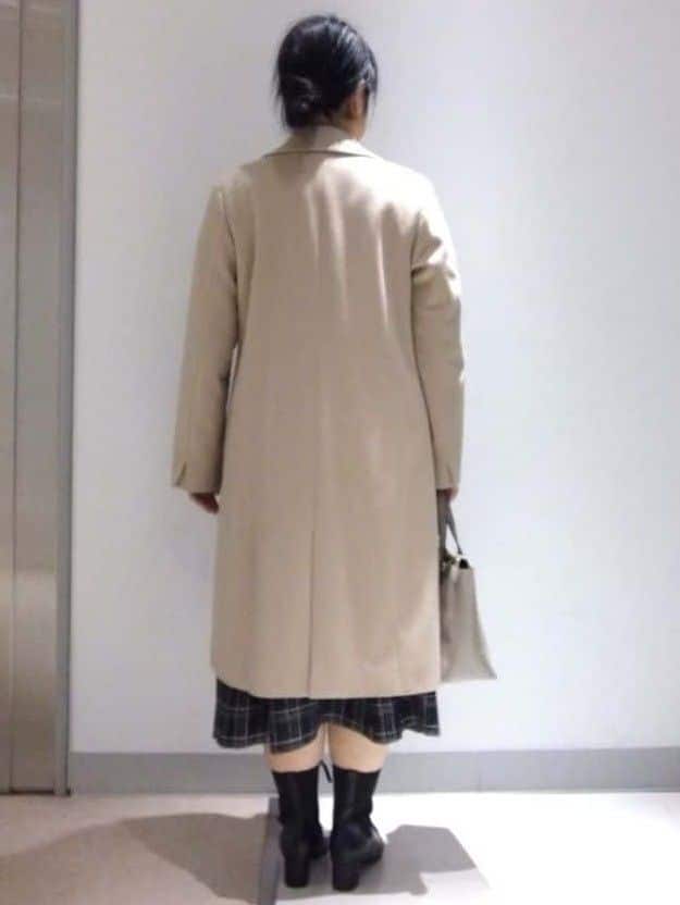 sakoさんの「Reflect｜【コートインでもすっきり◎】チェック柄ニットドッキングワンピース」を使ったコーディネート
