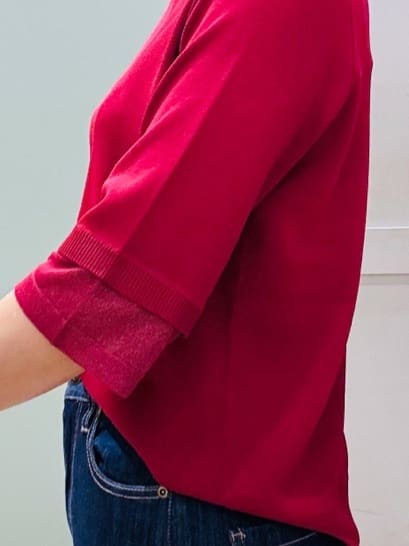 Komi☆さんの「grove｜【ひんやり多機能】やわらかドライタッチ 袖口シアードッキングプルオーバー」を使ったコーディネート