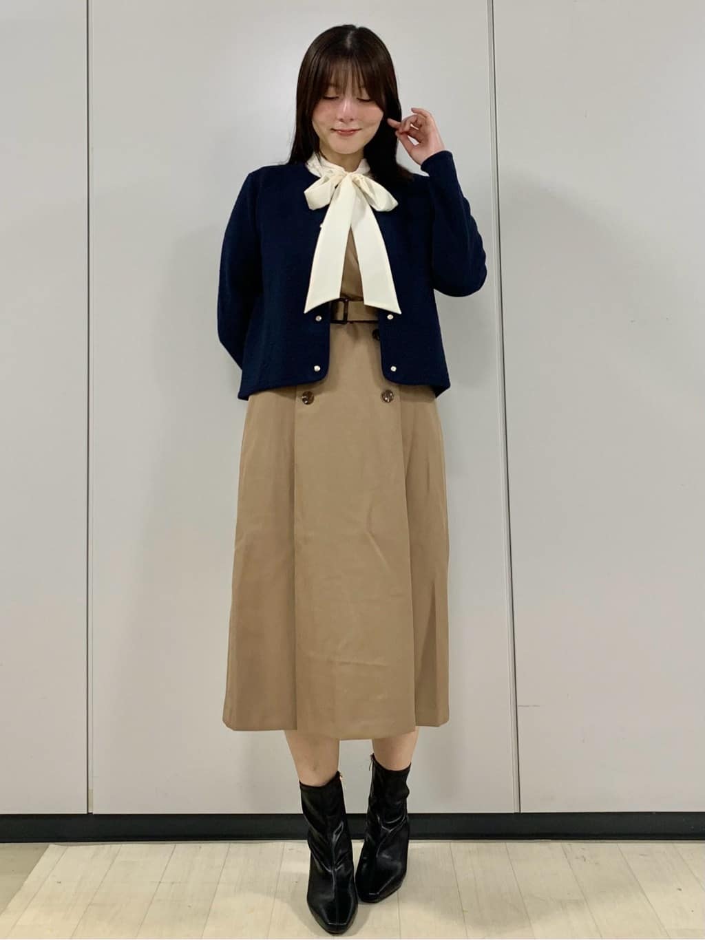 kasumiさんの「index｜ストレッチノーカラーブルゾン【洗濯機OK】」を使ったコーディネート