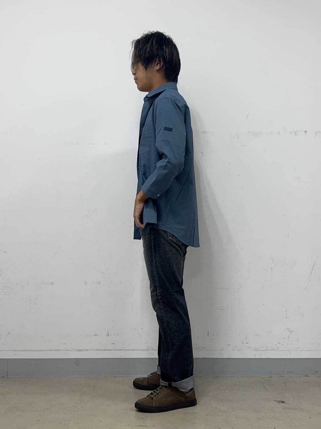Hiroさんの「TAKEO KIKUCHI｜【COOL CITY WEAR】DotAir（R）サッカー シャツ」を使ったコーディネート