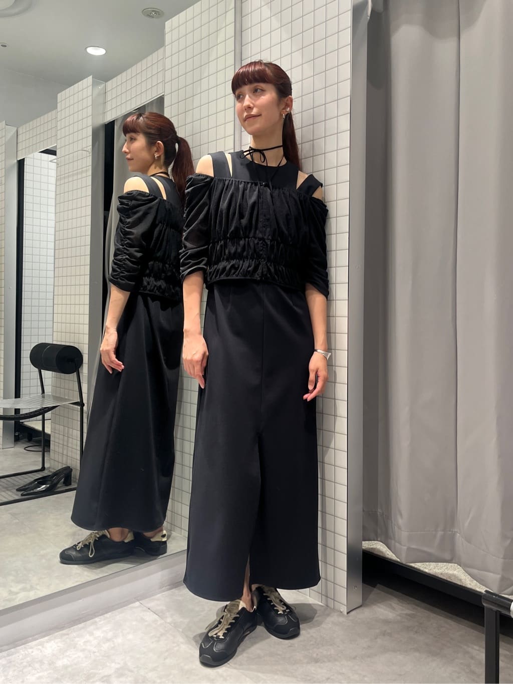 Rielさんの「CODE A｜slit jersey dress」を使ったコーディネート