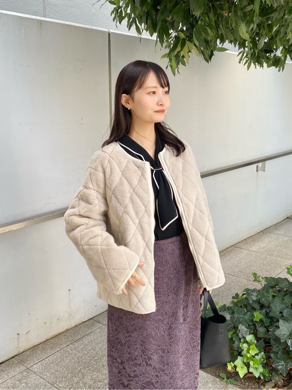 みさかさんの「index｜リバーシブル キルティングファーブルゾン【洗濯機OK】」を使ったコーディネート