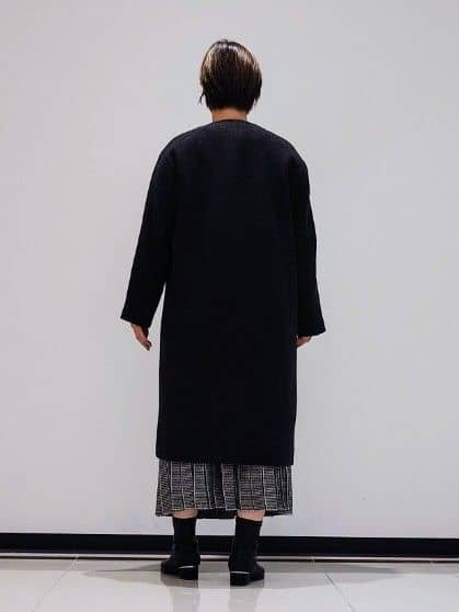 gissyさんの「INDIVI｜【軽量／ウール混】ライトフォルム ロングコート」を使ったコーディネート