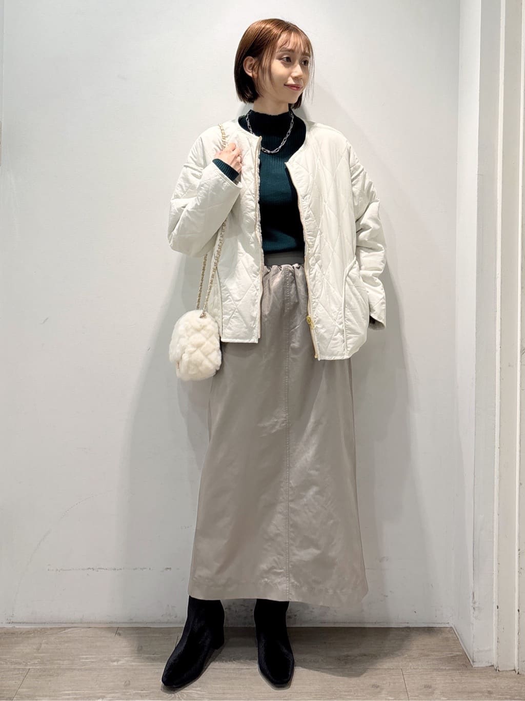 ぶまりんさんの「OPAQUE.CLIP｜ハイネックリブニット【洗濯機OK】」を使ったコーディネート