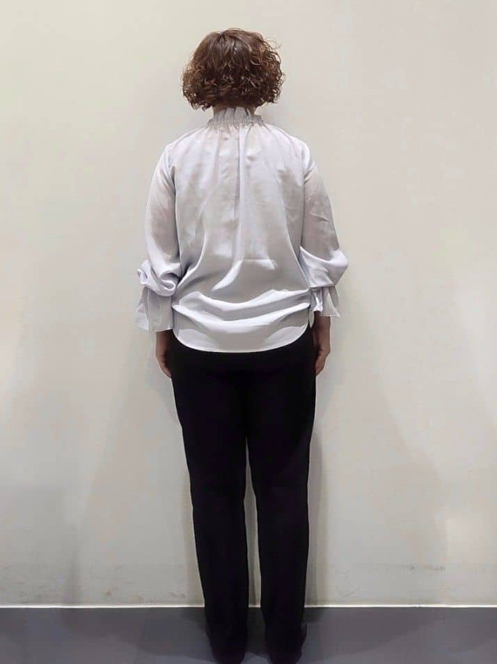 ゆきをさんの「OPAQUE.CLIP｜フリルカラーブラウス【洗濯機OK】」を使ったコーディネート