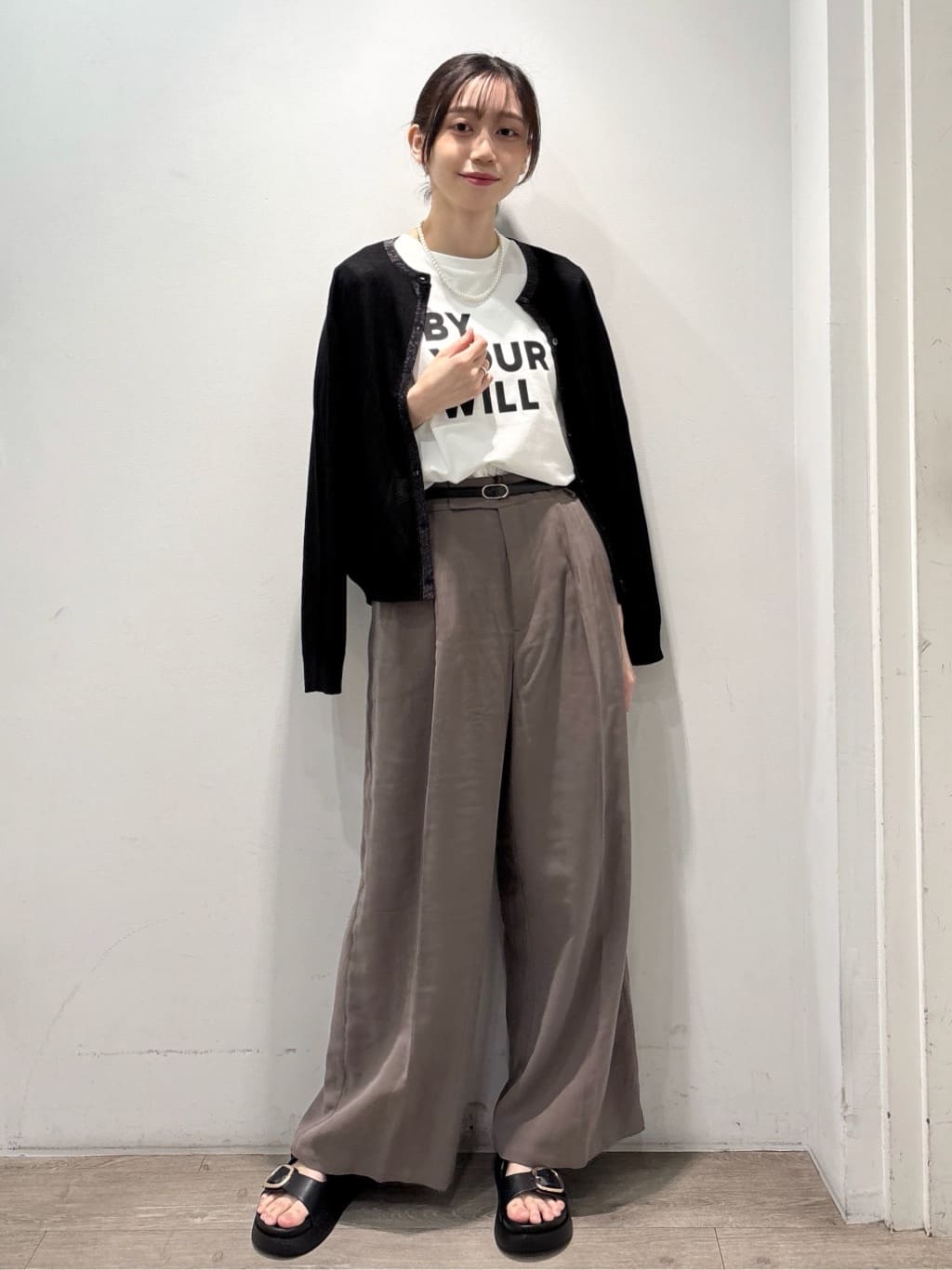 ぶまりんさんの「OPAQUE.CLIP｜ノンホール細ベルト」を使ったコーディネート