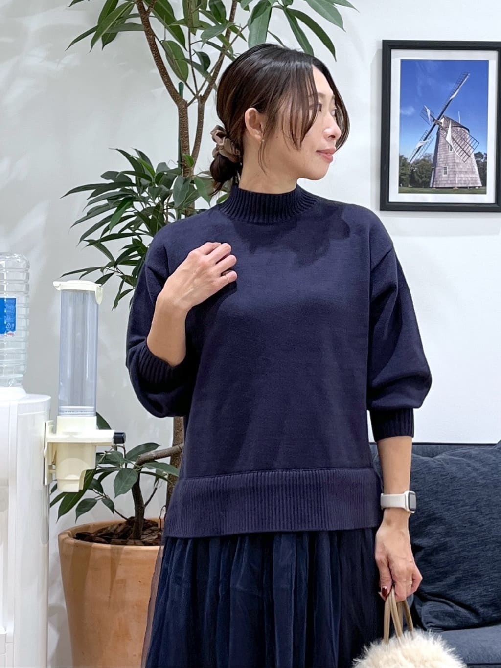 canaさんの「Dessin｜【洗える】ニットチュールドッキングワンピース」を使ったコーディネート