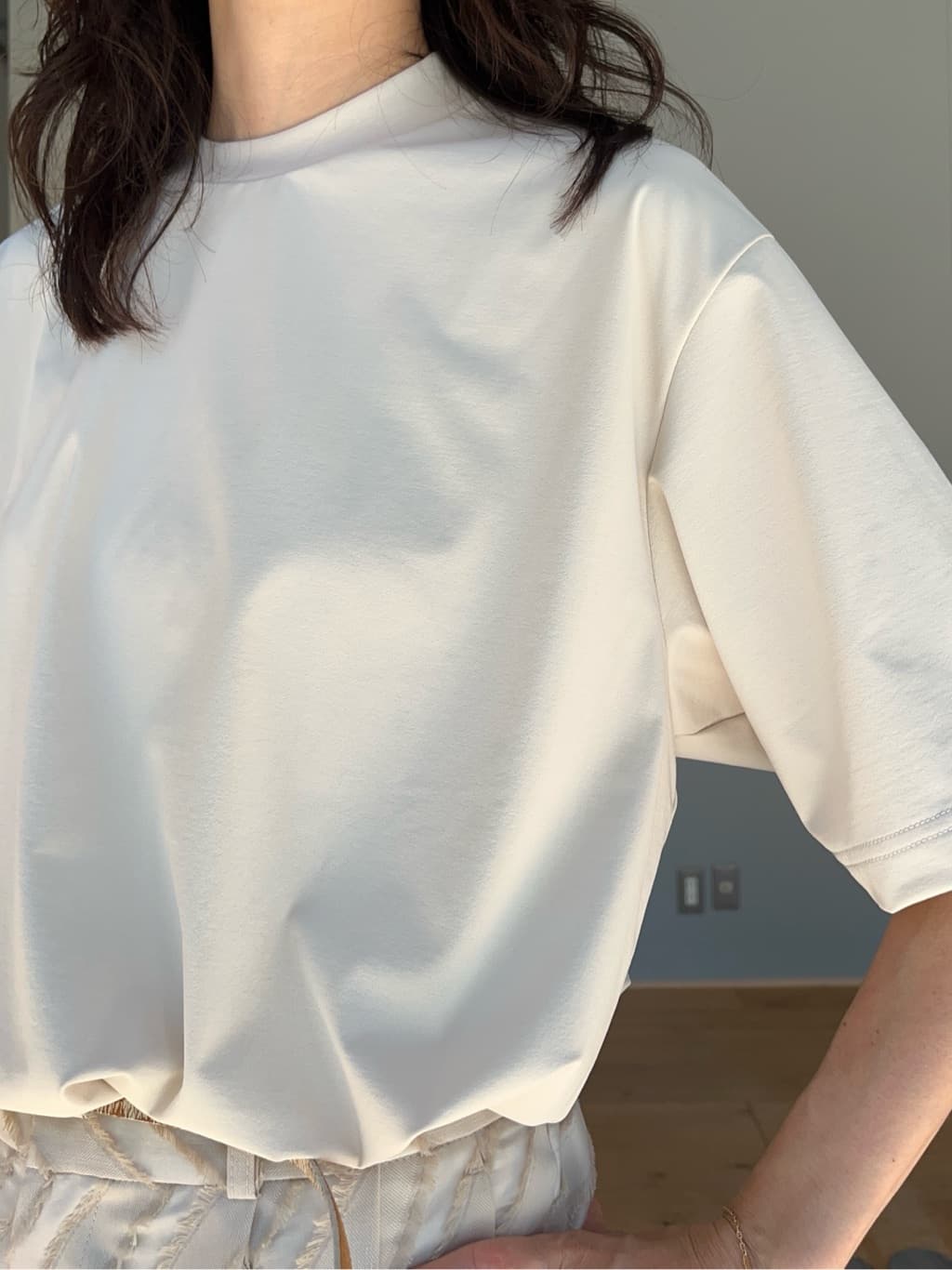 神野（jinno）さんの「TAKEO KIKUCHI｜【COOL CITY WEAR】テーラードTシャツ /接触冷感」を使ったコーディネート