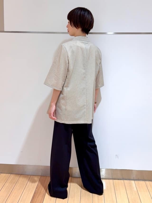 あやさんの「UNTITLED｜【吸水速乾/洗える】ハーフスリーブジャケット」を使ったコーディネート